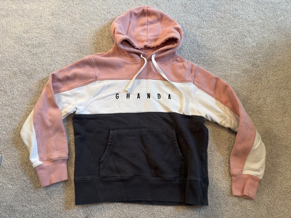 Ghanda Jumper Girls XL Hoodie Colorblock Long Sleeve Sweatshirt Pullover 14-16